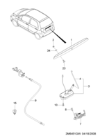 CARROSSRIE&EXTERIEUR [COTE&ARRIERE CARROSSERIE] Chevrolet MATIZ + SPARK (M200) [EUR] SERRURE DE HAYON I  (6451)