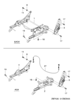 INTERIOR [SEAT&BELT] Chevrolet MATIZ + SPARK (M200) [EUR] SEAT GUIDE RAIL  (7530)