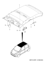 INTERIOR [FORRO DE TECHO] Chevrolet Spark + Matiz (M200) [GEN] FORRO DE TECHO  (7310)