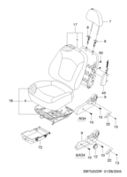 INTERIOR [SEAT&BELT] Chevrolet MATIZ + SPARK (M200) [EUR] FRONT SEAT PARTS  (7520)