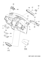 INTERIOR [INSTRUMENT PANEL&CONSOLE] Chevrolet MATIZ + SPARK (M200) [EUR] INSTRUMENT CENTER PARTS I  (7130)