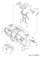 INTERIOR [INSTRUMENT PANEL&CONSOLE] Chevrolet MATIZ + SPARK (M200) [EUR] INSTRUMENT PANEL I  (7110)