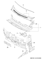 BODY&EXTERIOR [FRONT BODY] Chevrolet MATIZ + SPARK (M200) [EUR] DASH PANEL&COWL  (6150)