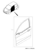 BODY&EXTERIOR [FRONT DOOR PARTS] Chevrolet Spark + Matiz (M200) [GEN] FRONT DOOR PANEL  (6210)