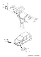 ELECTRICAL EQUIPMENTS [ELECTRICAL PARTS] Chevrolet Spark + Matiz (M200) [GEN] CAR ALARM&ANTI-THEFT SYSTEM  (5440)