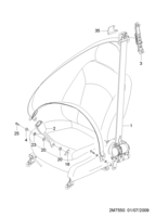 INTERIOR [SEAT&BELT] Chevrolet Spark + Matiz (M200) [GEN] FRONT SEAT BELT  (7550)