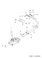 CLUTCH&TRANSAXLE [GEAR SHIFT] Chevrolet Spark + Matiz (M200) [GEN] GEARSHIFT CONTROL(M/T)  (3911)