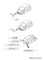 CARROSSRIE&EXTERIEUR [MOULURES] Chevrolet Spark + Matiz (M200) [GEN] EMBLEME&INSCRIPTIONS  (6650)