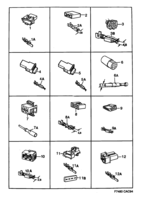 Electrical, connector [Wiring and fuses] Saab SAAB 9000 Connector housing etc, (1994-1994)