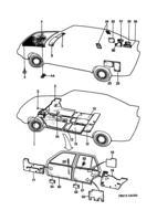 Car body, internal [Upholstery] Saab SAAB 9000 Insulation, (1990-1993)