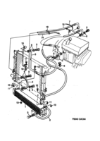 Engine [Cooling system] Saab SAAB 9000 Oil cooler - Automatic transmission, (1994-1998) , A