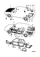 Car body, internal [Upholstery] Saab SAAB 9000 Insulation, (1985-1989)