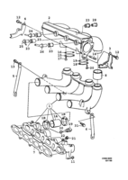 Engine [Inlet and exhaust system] Saab SAAB 9000 Intake manifold, (1990-1991) , B234I, US