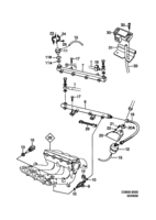 Engine [Fuel system] Saab SAAB 9000 Distribution pipe - 4-cylinder, (1994-1998) , 4-CYL