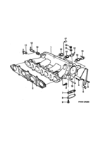 Engine [Inlet and exhaust system] Saab SAAB 9000 Intake manifold, (1990-1993) , B234TURBO