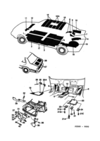 Car body, internal [Upholstery] Saab SAAB 9000 Sound insulation, (1985-1989)