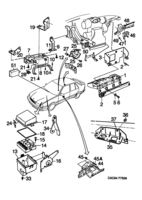 Système électrique, généralités [Conduites et fusibles] Saab SAAB 9000 Supports et consoles, (1994-1998)