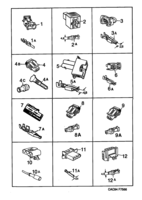 Electrical, connector [Wiring and fuses] Saab SAAB 9000 Connector housing etc, (1996-1996)