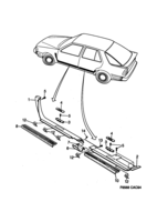 Car body, internal [Other interior equipment] Saab SAAB 9000 Scuff plate protector, (1994-1998)