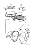 Motor [Sistema de combustible] Saab SAAB 9000 Filtro de aire, (1990-1993) , TURBO