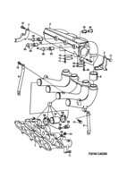 Motor [Sistema de admisión y de escape] Saab SAAB 9000 Colector de admisión, (1992-1993) , B234I