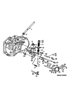 Transmission [Gear box, manual] Saab SAAB 9000 Gear selector fork - Shift rail, (1994-1998) , M