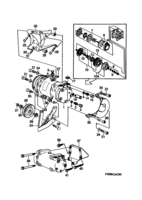 Chauffage et ventilation [Chauffage et ventilation] Saab SAAB 9000 Compresseur AC, R12, (1990-1992)