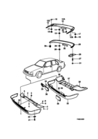Car body, external [External details] Saab SAAB 9000 - Spoiler, (1985-1989)