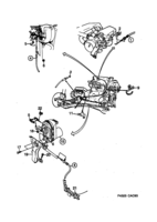 Transmission [Gear box, automatic] Saab SAAB 9000 Throttle cable - electrical motor ASR, (1990-1993) , A