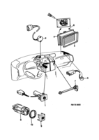 Eléctrico, generalidades [Otros equipos eléctricos] Saab SAAB 9000 Sensores ACC, (1985-1989)