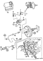 Freins [Circuit de frein au pied] Saab SAAB 9000 Maître-cylindre - Mark IV, (1994-1998)