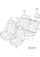 Car body, internal [Upholstery] Saab SAAB 9000 Covers - Leather, Contour design, (1998-1998)