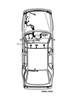 Eléctrico, generalidades [Conductos y fusibles] Saab SAAB 9000 Compartimento principal y compartimento motor, (1985-1985)