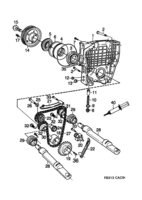 Motor [Cuerpo del motor] Saab SAAB 9000 Transmisión - Eje estabilizador, (1994-1998) , 4-CYL