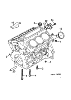 Engine [Short block] Saab SAAB 9000 Cylinder block - 6-cylinder, (1994-1998) , 6-CYL