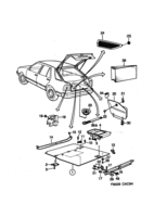 Car body, internal [Other interior equipment] Saab SAAB 9000 Equipment luggage - Compartment, (1994-1998)