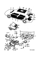 Car body, internal [Upholstery] Saab SAAB 9000 Sound insulation, (1990-1993)