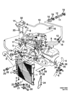 Engine [Cooling system] Saab SAAB 9000 Cooling system, (1994-1998) , 6-CYL