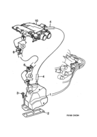 Motor [Sistema de lubricación] Saab SAAB 9000 Ventilación del cárter del cigüeñal - 6 cilindros, (1994-1998) , 6-CYL