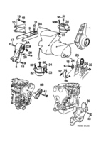 Engine [Engine suspension] Saab SAAB 9000 Engine suspension, (1994-1998)