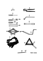 Outil, étiquettes [Kit outils] Saab SAAB 9000 Kit outils, (1990-1993)