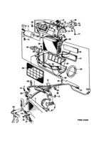 Chauffage et ventilation [Chauffage et ventilation] Saab SAAB 9000 Evaporateur AC, (1990-1991)