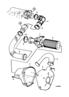 Engine [Fuel system] Saab SAAB 9000 Air cleaner - engine, (1989-1989) , I, Also valid for SE 1988B.
