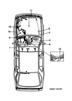 Eléctrico, generalidades [Conductos y fusibles] Saab SAAB 9000 Compartimento principal y compartimento motor, (1990-1990) , B202