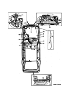 Electrical, general [Wiring and fuses] Saab SAAB 9000 Main- and engine comp., (1992-1992) , B234