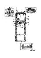 Eléctrico, generalidades [Conductos y fusibles] Saab SAAB 9000 Compartimento principal y compartimento motor, (1993-1993) , B202