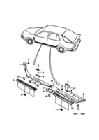 Car body, internal [Other interior equipment] Saab SAAB 9000 Scuff plate protector, (1985-1989)