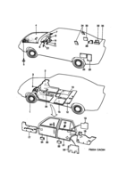 Car body, internal [Upholstery] Saab SAAB 9000 Insulation, (1994-1998)