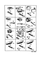 Eléctrico, cajas de contacto [Conductos y fusibles] Saab SAAB 9000 Cajas de contacto, etc, (1990-1990)