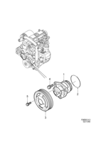 Motor [Sistema de enfriamiento] Saab SAAB 9-3 (9400) Bomba de agua del refrigerante, (1998-2002) , 4-CYL,DIESEL